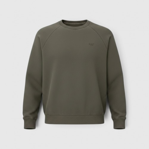 GAP Minimal Logo Crewneck Φούτερ Χακί / Pre-Owned